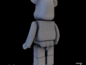 White leather bear brick 3D 모델