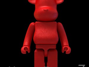 Red leather bear brick 3D Модель