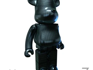 Black leather bear brick 3D Model