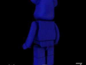 Blue leather bear brick 3Dモデル