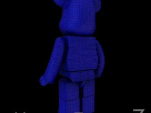 Blue leather bear brick 3D Model