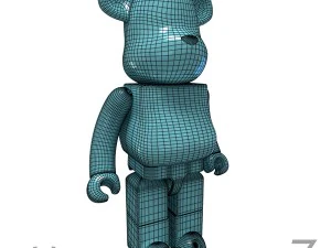 light blue bear brick 3D Model