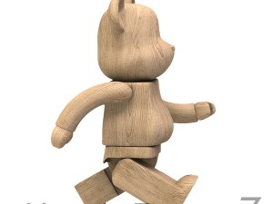 wood bear brick 3D Model