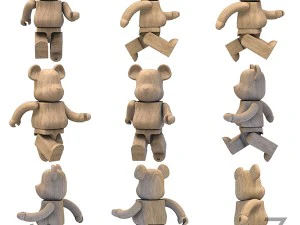 wood bear brick 3D Model