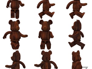 dark wood bear brick Model 3D