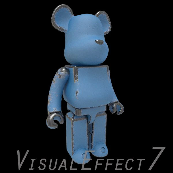 old metal blue bearbrick 3D Model .c4d .max .obj .3ds .fbx .stl .blend 