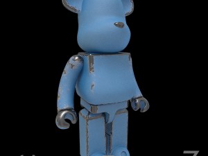 old metal blue bearbrick 3D मॉडल