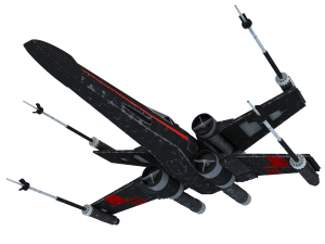 x-wing fighter black 3D Модель
