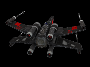 x-wing fighter black 3D Модель