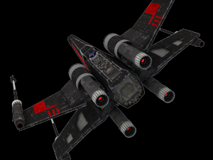 x-wing fighter black 3D Модель