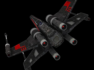 x-wing fighter black 3D Model
