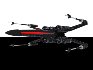 x-wing fighter black 3D Модель