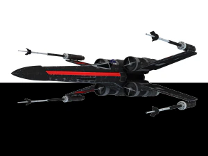 x-wing fighter black 3D Model