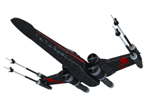 x-wing fighter black 3D Модель