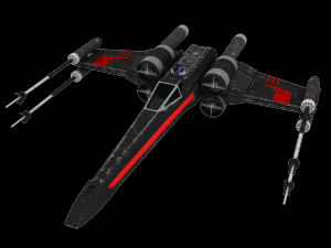 x-wing fighter black 3D Модель