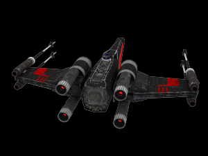 x-wing fighter black 3D Модель