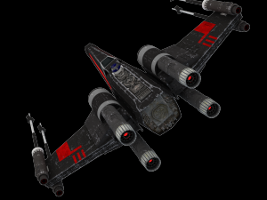 x-wing fighter black 3D Модель