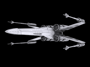 star wars x-wing fighter black t-70 Modelo 3D
