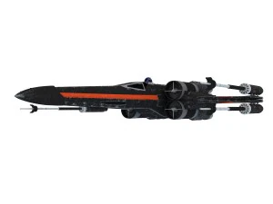 star wars x-wing fighter black t-70 3D Model