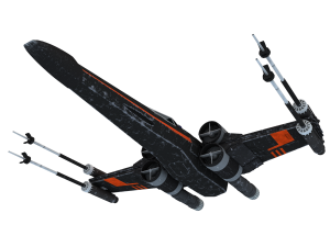 star wars x-wing fighter black t-70 Modelo 3D