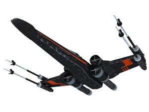 star wars x-wing fighter black t-70 3D Model