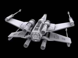 star wars x-wing fighter black t-70 Modelo 3D