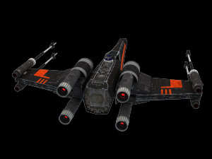 star wars x-wing fighter black t-70 Modelo 3D