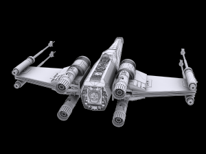 star wars x-wing fighter black t-70 Modelo 3D