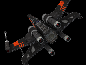 star wars x-wing fighter black t-70 Modelo 3D