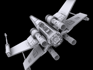 star wars x-wing fighter black t-70 Modelo 3D