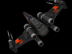star wars x-wing fighter black t-70 Modelo 3D