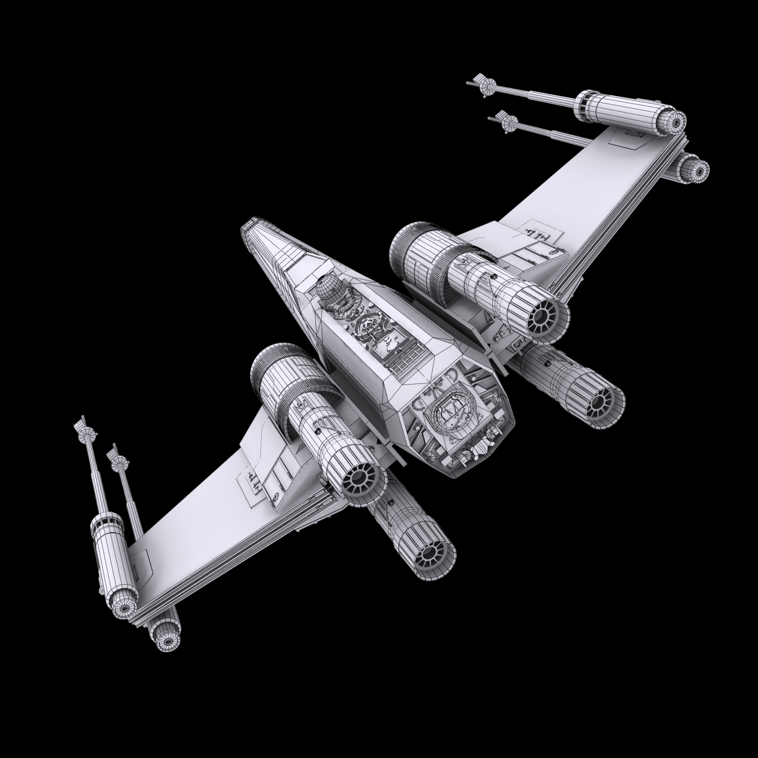 Star Wars X Wing Fighter Black T 70 3d Model In Fantasy Spacecraft 3dexport Star Wars X Wing Fighter Black T 70 3d Model In Fantasy Spacecraft 3dexport