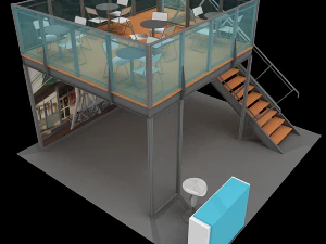 Estructura maxima 6x6 doble piso Modelo 3D