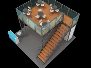 Maxima structure 6x6 double deck 3D Model