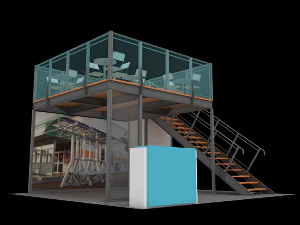 Maxima structure 6x6 double deck 3D Model