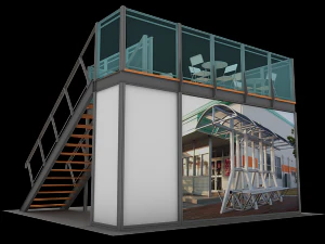 Maxima structure 6x6 double deck 3D Model