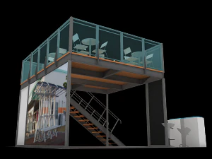 Maxima structure 6x6 double deck 3D Model