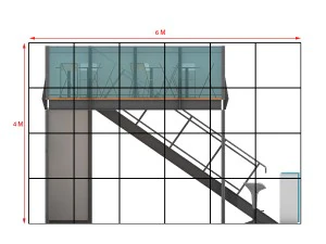 Maxima structure 6x6 double deck 3D Model