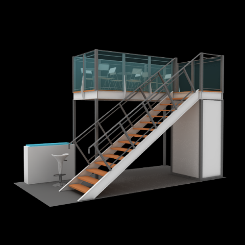 maxima structure 3x6 double deck 3D Model .c4d .max .obj .3ds .fbx .stl .blend 
