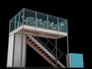 maxima structure 3x6 double deck 3D Model