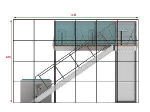 maxima structure 3x6 double deck 3D Model