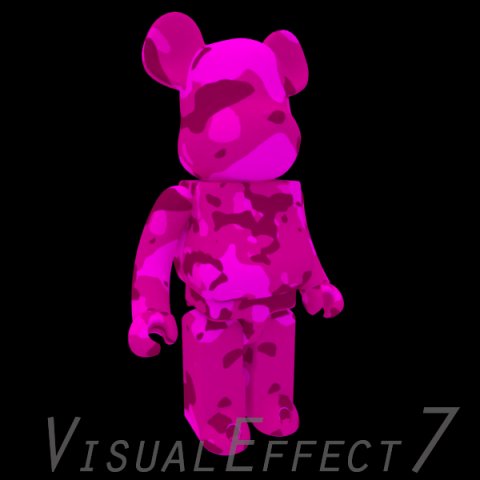 pink camouflage bearbrick 3Dモデル .c4d .max .obj .3ds .fbx .stl .blend 