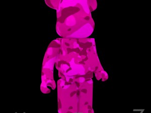 pink camouflage bearbrick 3D मॉडल