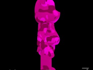 pink camouflage bearbrick 3Dモデル
