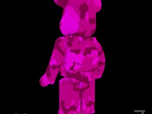 pink camouflage bearbrick 3Dモデル