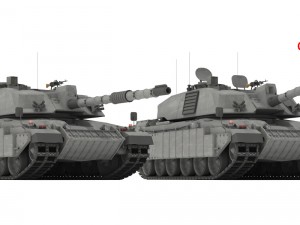 challenger ii british main battle tank 3D Model