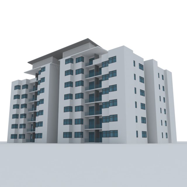 resident building 3Dモデル .c4d .max .obj .3ds .fbx .stl .blend 