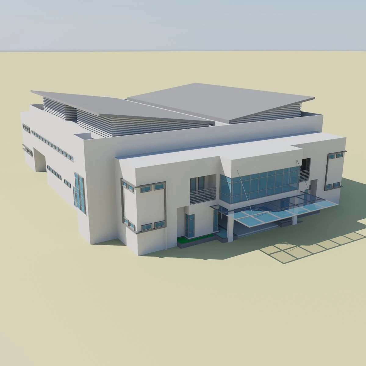 sport centre 3D Model .c4d .max .obj .3ds .fbx .stl .blend