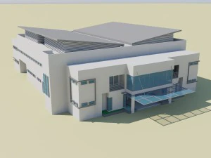centro deportivo Modelo 3D