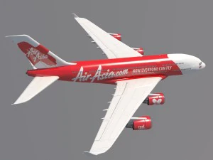 airasia a380 airbus 3D Model